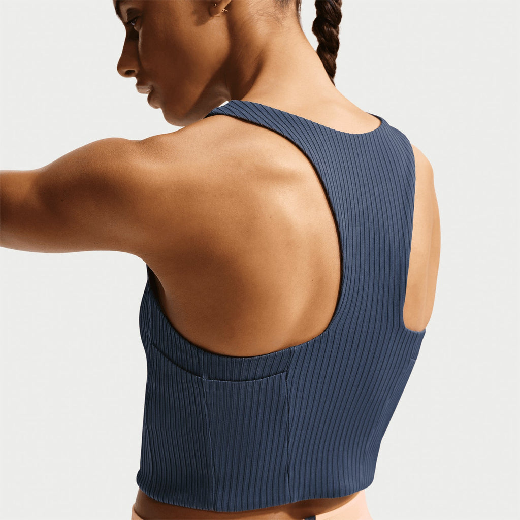 Women's Aeroswift Dri-FIT ADV Cropped Running Tank Thunder Blue / Linen