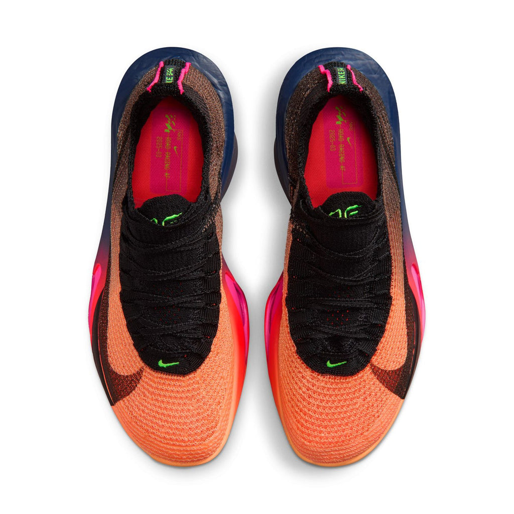 Women's Alphafly 3 GLAM Running Shoes Orange Pulse / Purple Dynasty / Electric Green / Black