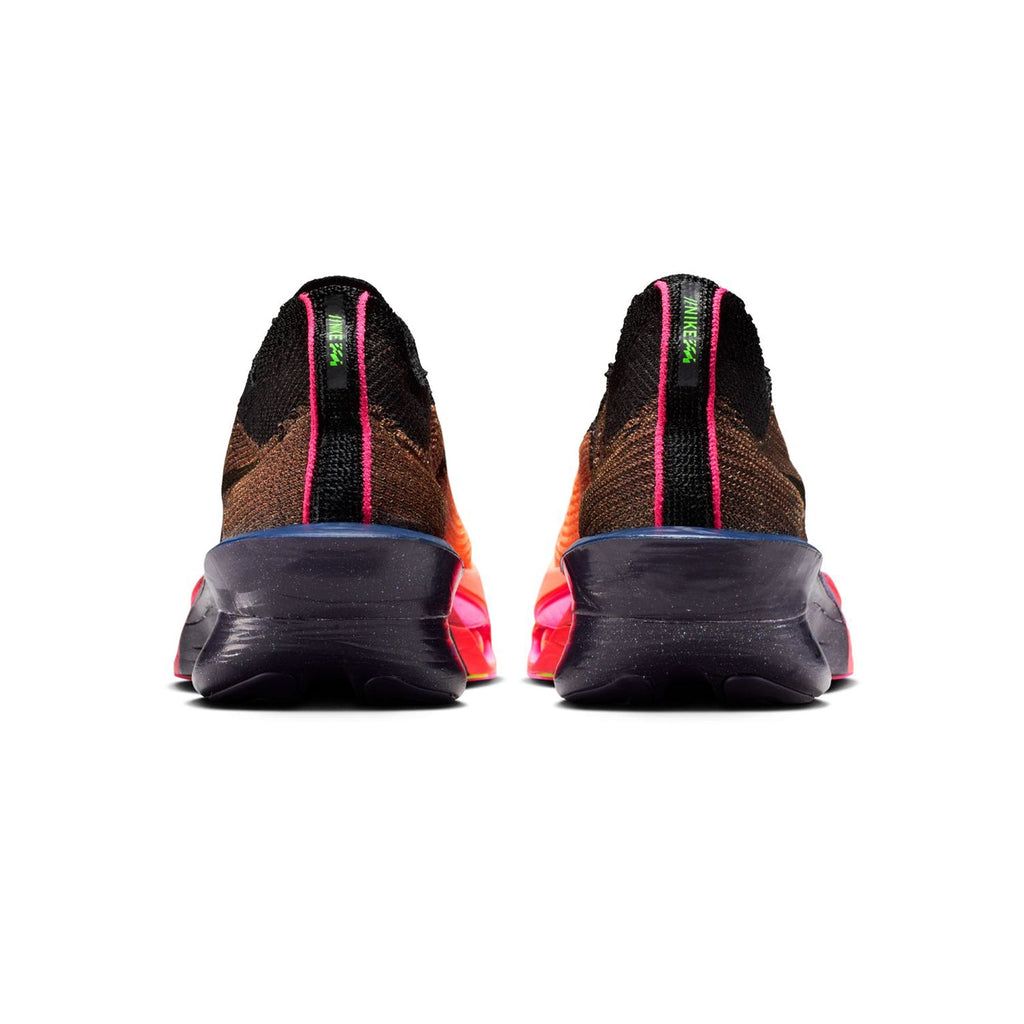 Women's Alphafly 3 GLAM Running Shoes Orange Pulse / Purple Dynasty / Electric Green / Black