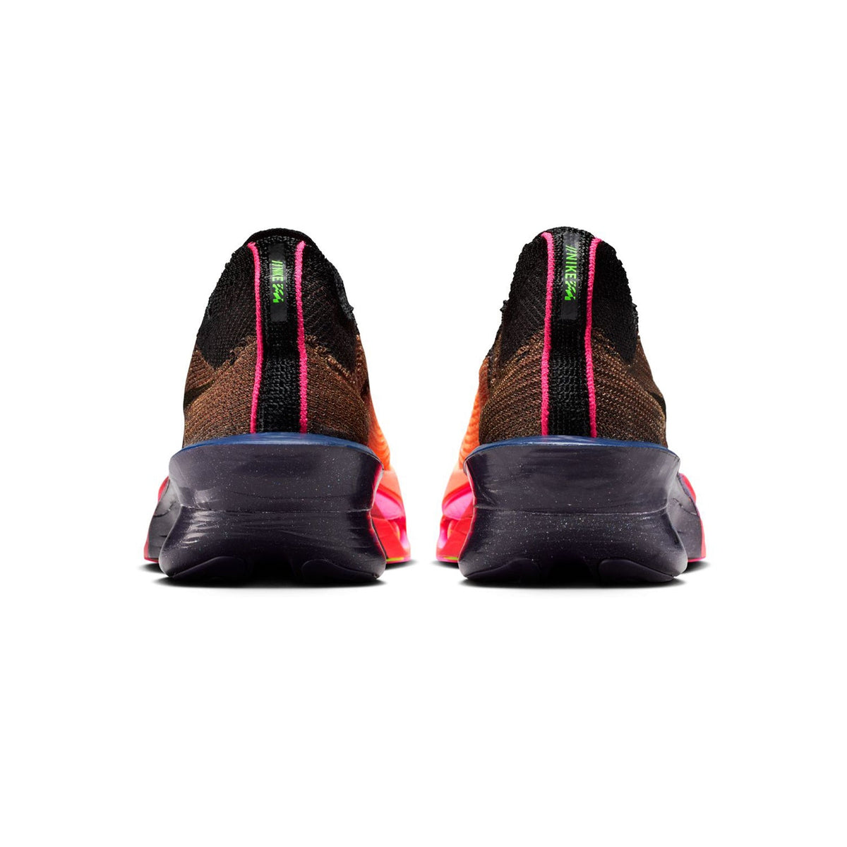 Women's Alphafly 3 GLAM Running Shoes Orange Pulse / Purple Dynasty / Electric Green / Black