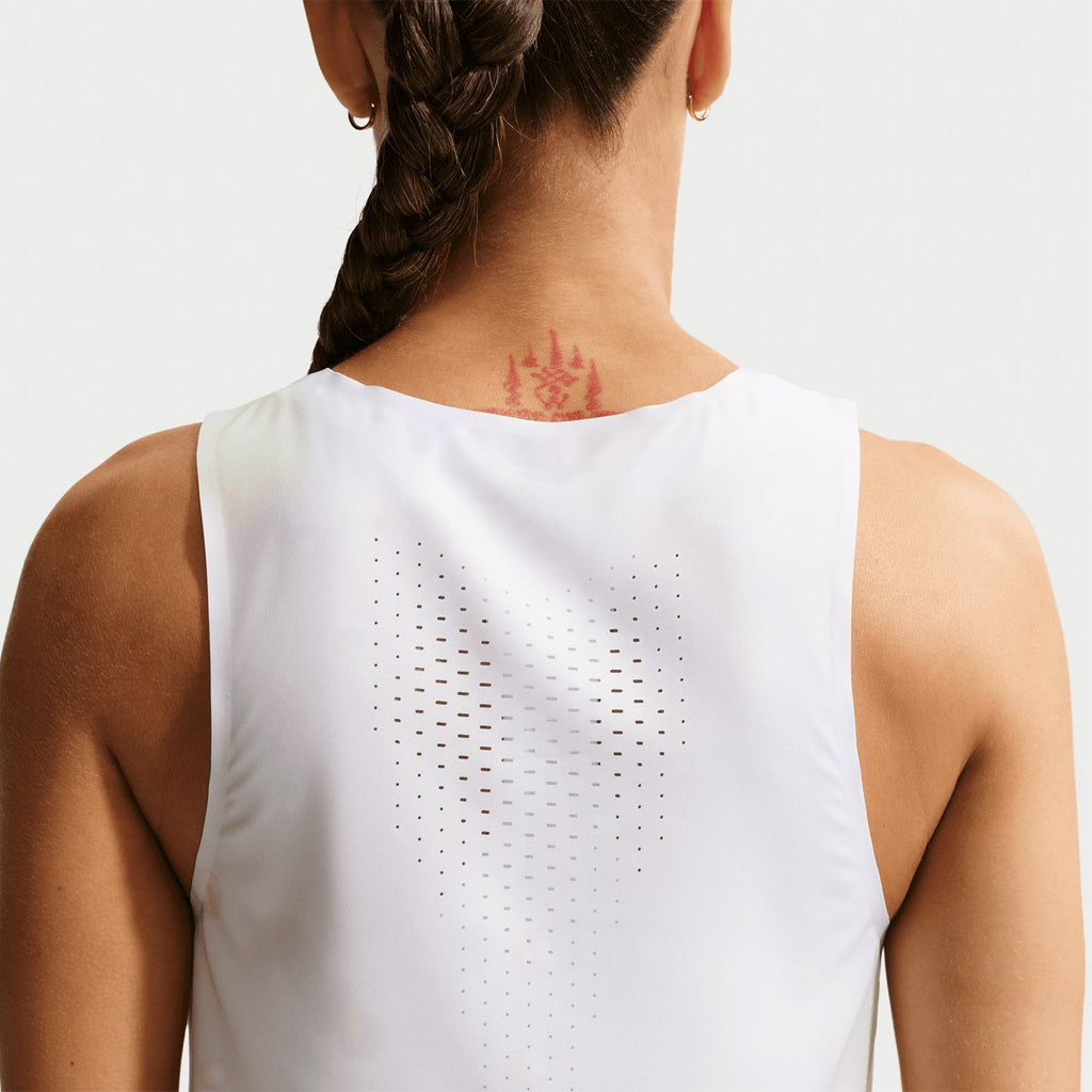 Women's Dri-FIT ADV Cropped Running Vest Off White / Black