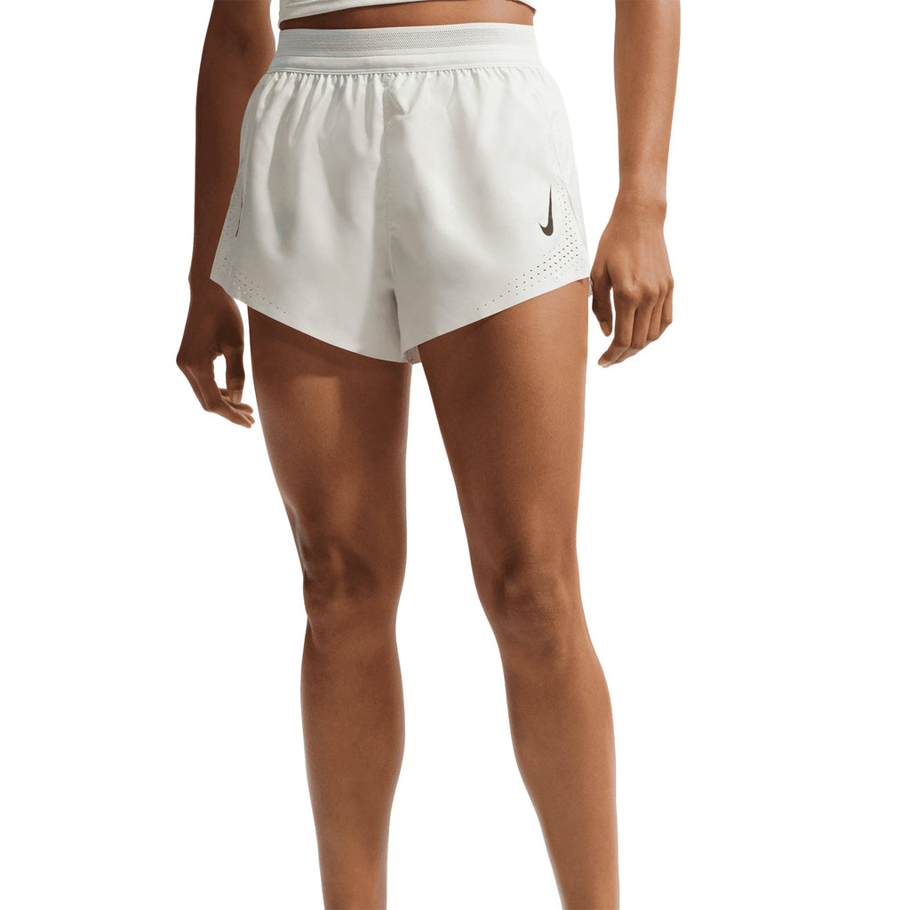 Women's Dri-FIT ADV Mid-Rise 3 Inch Running Shorts Off White / White / Black