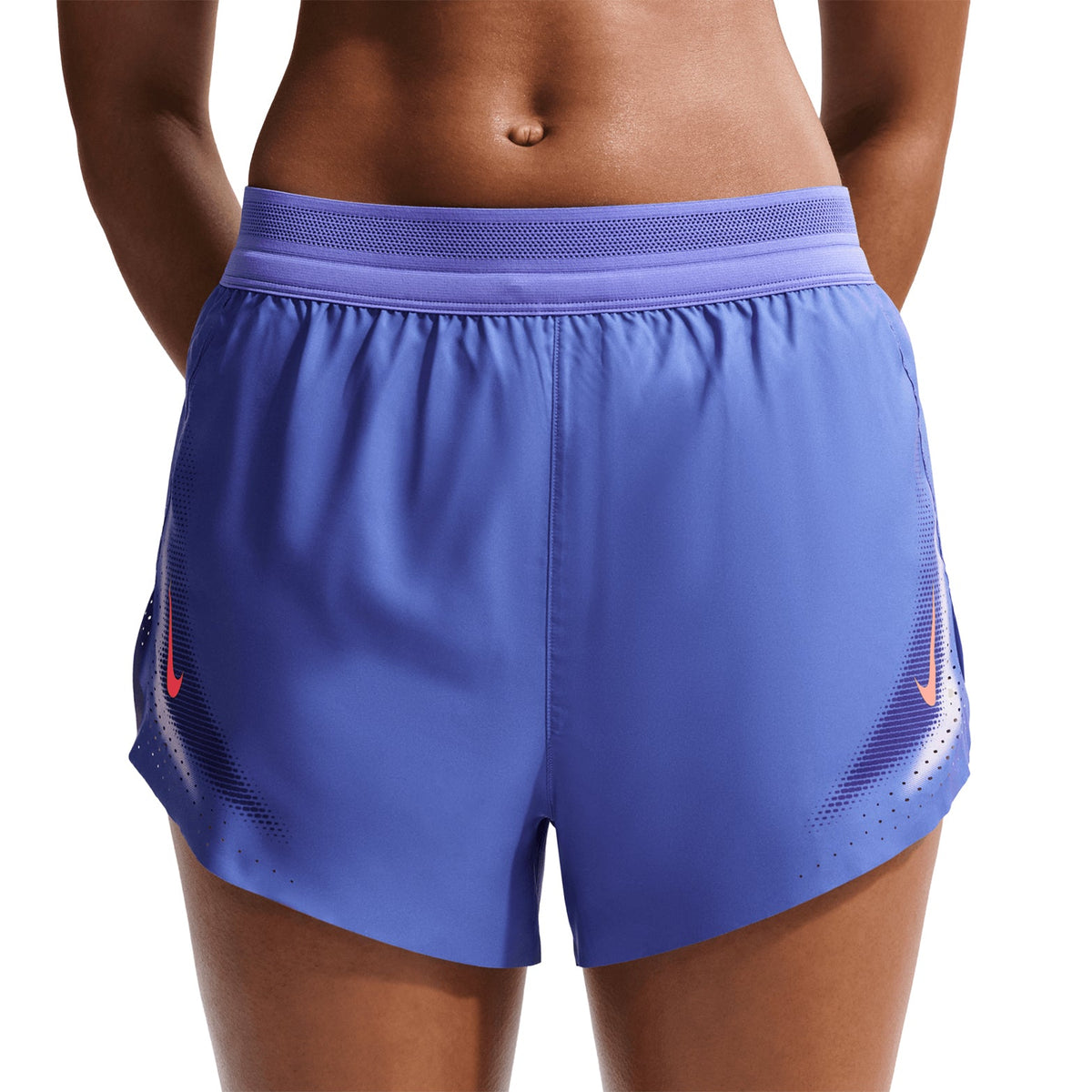 Women's Dri-FIT Aeroswift ADV 3 Inch Running Shorts Sapphire / Hot Lava