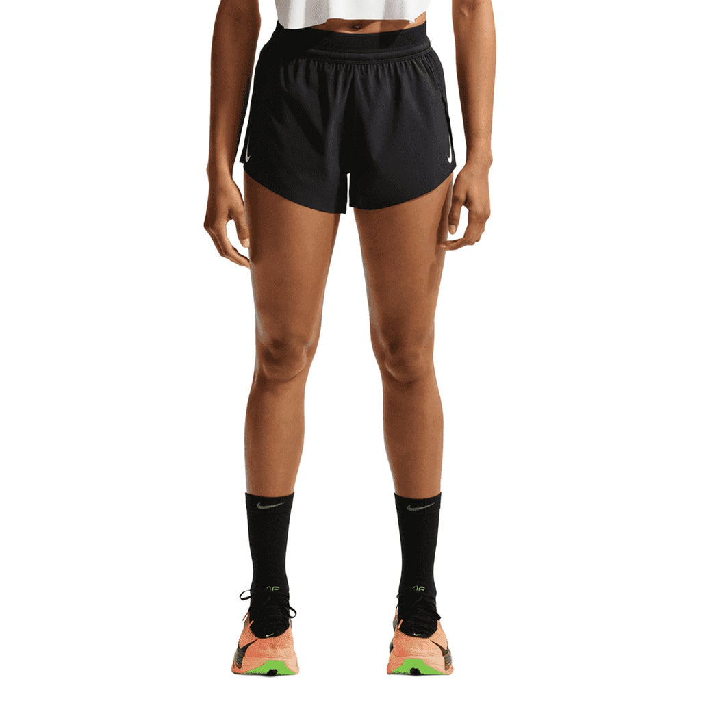 Women's Dri-FIT Aeroswift ADV Mid-Rise 3 Inch Running Shorts Black / White