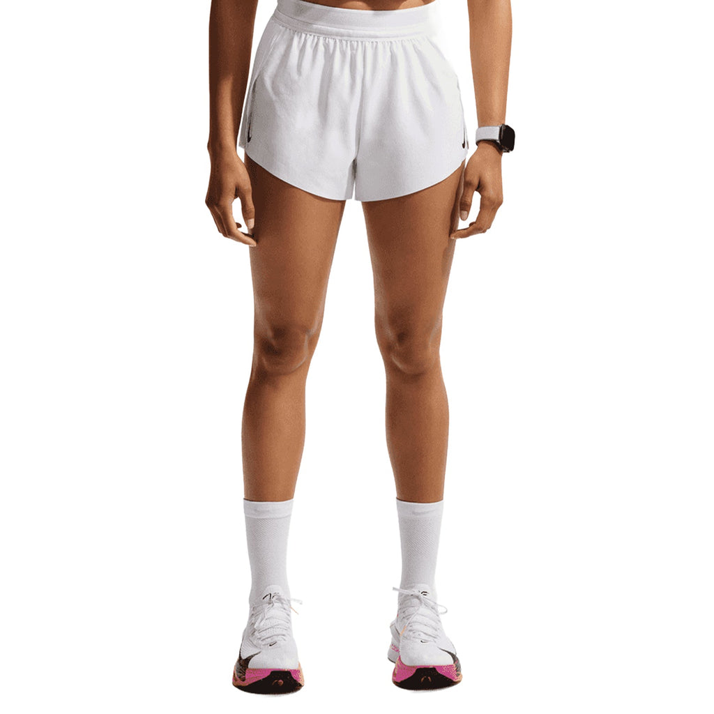 Women's Dri-FIT Aeroswift ADV Mid-Rise 3 Inch Running Shorts White / Black