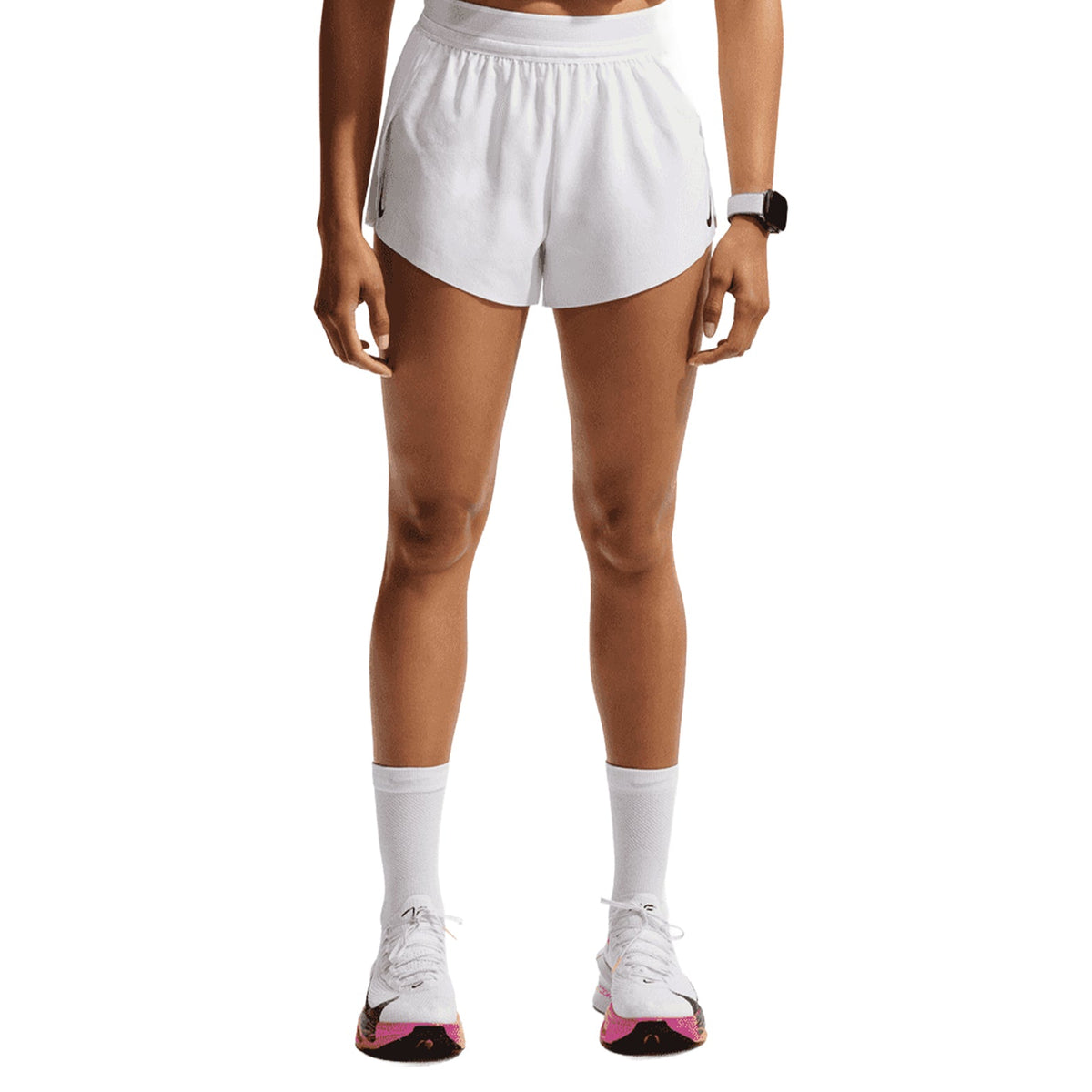 Women's Dri-FIT Aeroswift ADV Mid-Rise 3 Inch Running Shorts White / Black