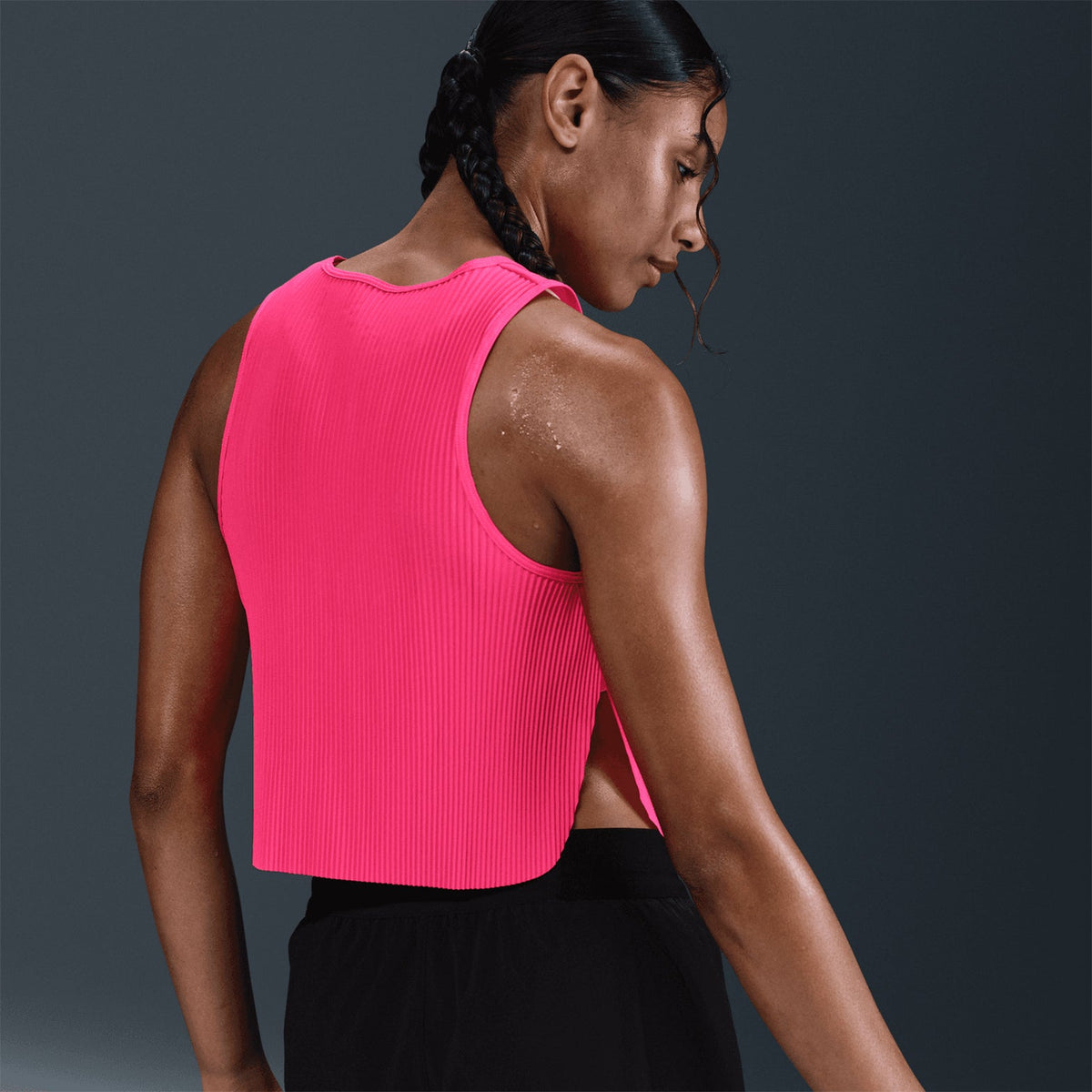 Women's Dri-FIT Aeroswift ADV Cropped Running Tank Hyper Pink / Black
