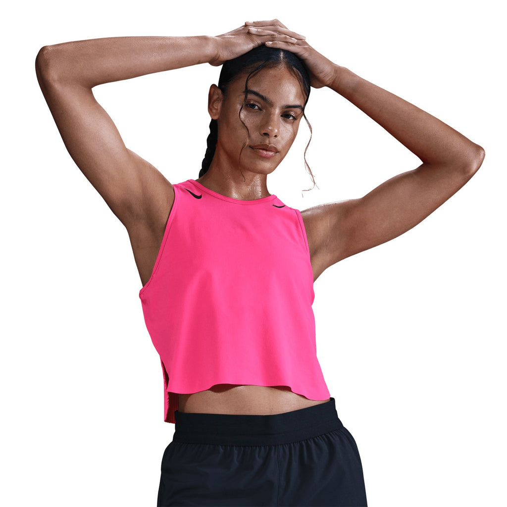Women's Dri-FIT Aeroswift ADV Cropped Running Tank Hyper Pink / Black