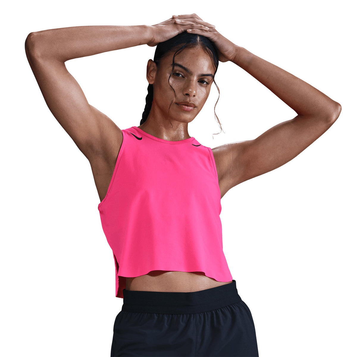 Women's Dri-FIT Aeroswift ADV Cropped Running Tank Hyper Pink / Black