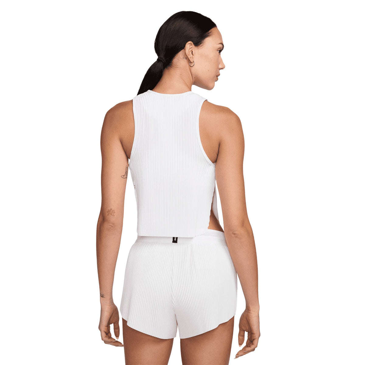 Women's Dri-FIT Aeroswift ADV Cropped Running Tank White / Black