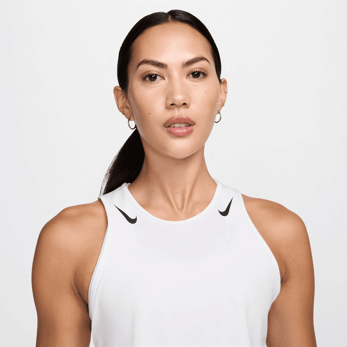 Women's Dri-FIT Aeroswift ADV Cropped Running Tank White / Black