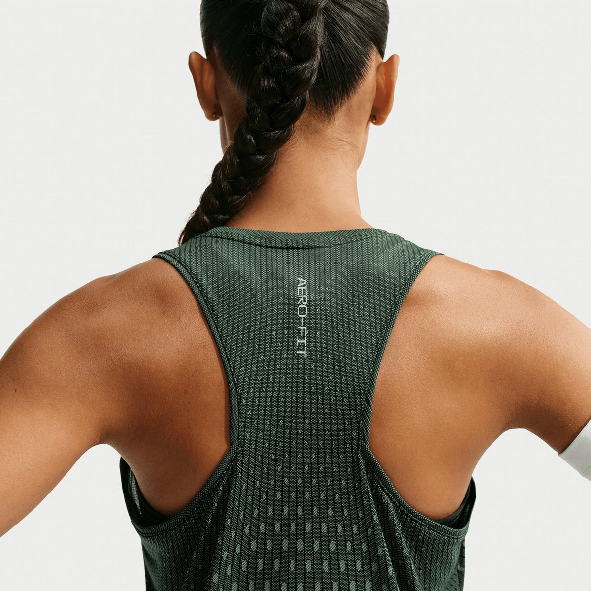 Women's Dri-FIT Aeroswift Running Tank Black / Light Green Spark / Reflective Silver