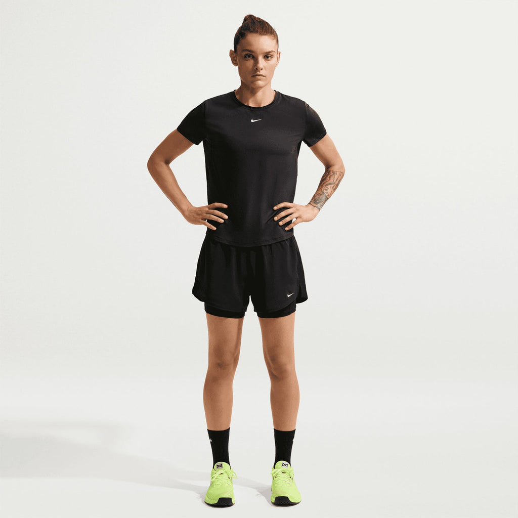 Women's Dri-FIT High-Waisted 3 Inch 2 in 1 Shorts Black / White