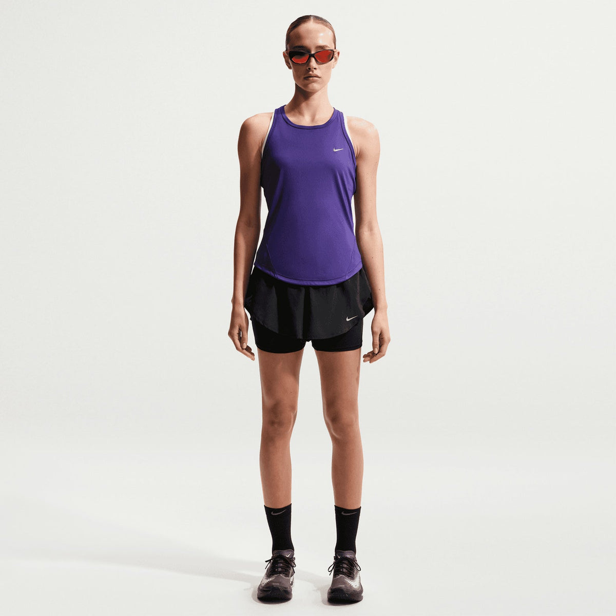 Women's Flow Dri-FIT High-Waisted 2 in 1 Shorts Black / Black