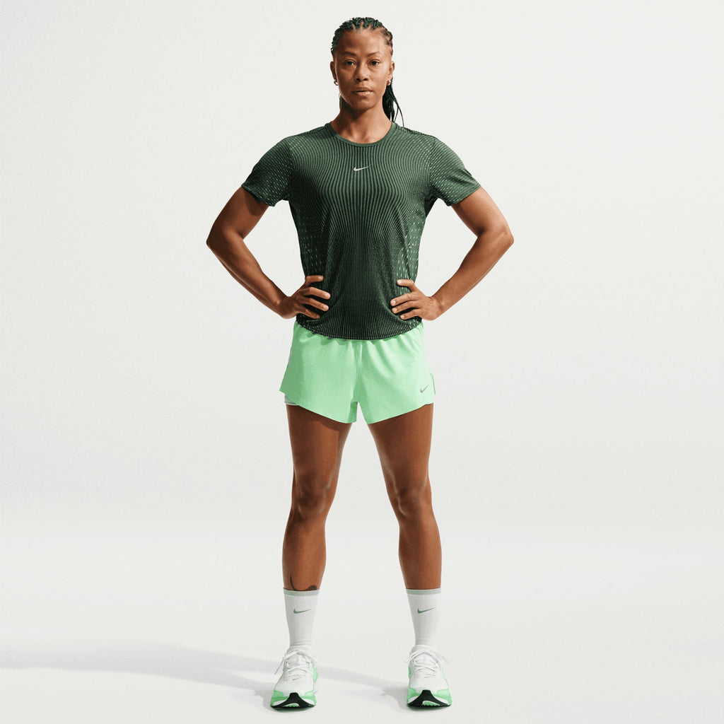Women's Swift Aero-FIT Running Tee Black / Light Green Spark