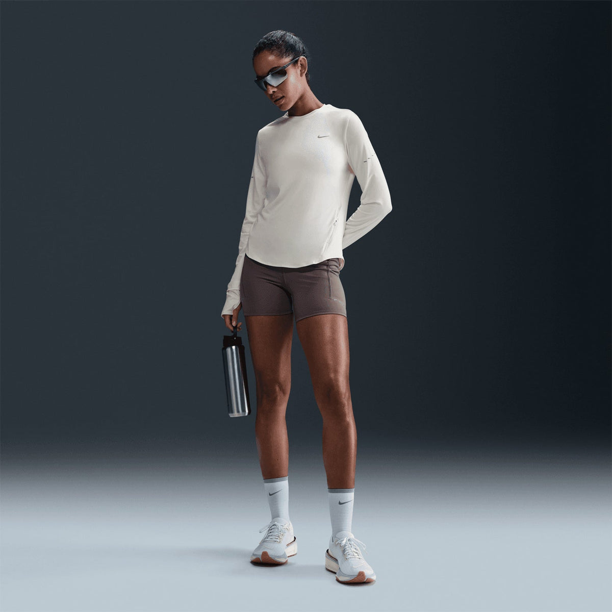 Women's Swift Dri-FIT UV Crew-Neck Running Top Sail