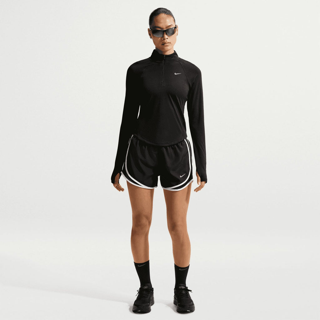 Women's Tempo Dri-FIT Mid Rise Running Shorts Black / Black / White