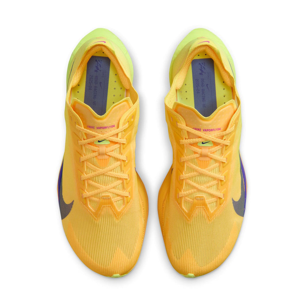 Women's Vaporfly 4 Running Shoes Citron Pulse / Laser Orange / Volt Ice / Indigo Burst