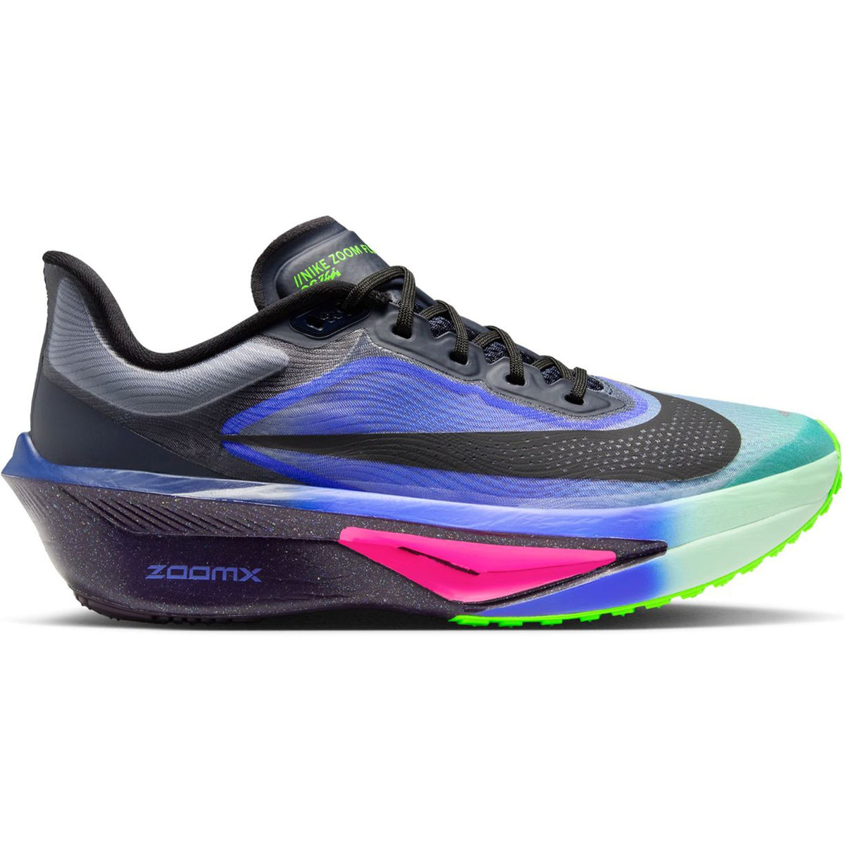 Women's Zoom Fly 6 GLAM Running Shoes Dark Obsidian / Black / Racer Blue