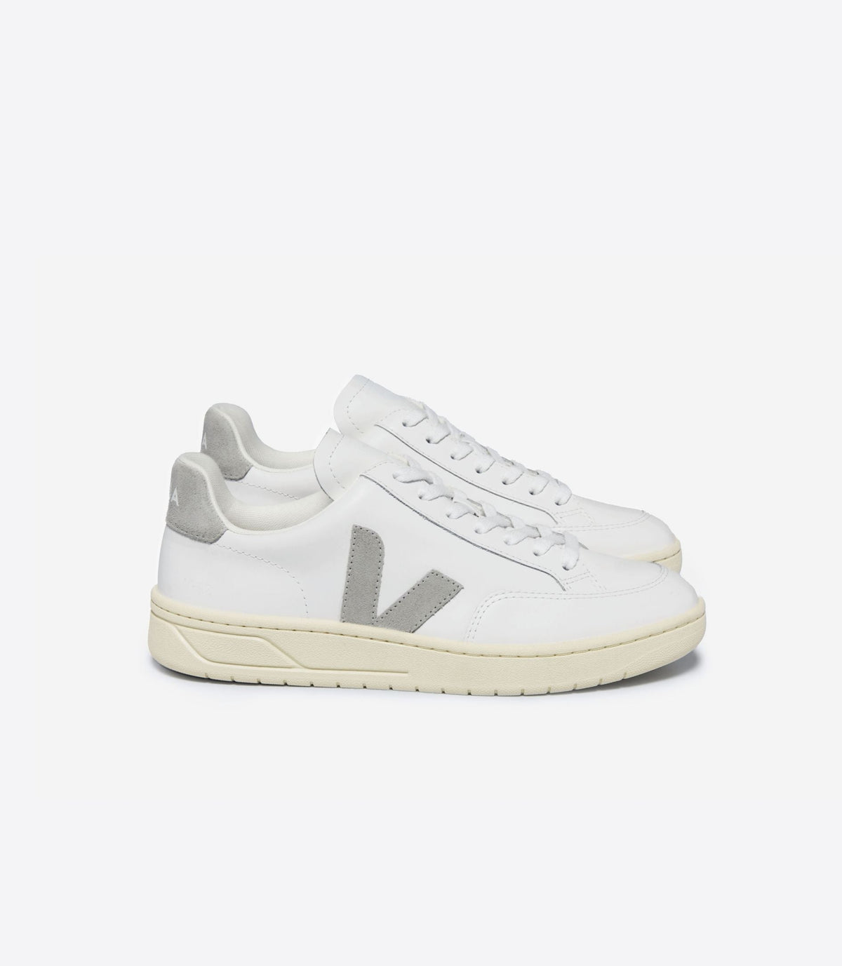 Women's V-12 LEATHER WHITE LIGHT GREY
