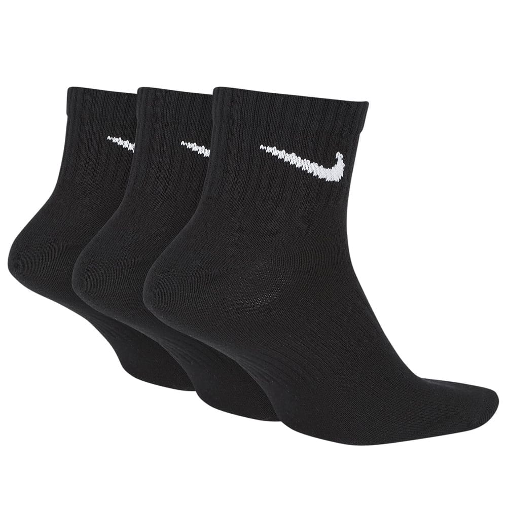 Nike Everday Lightweight Ankle Training Socks (3 Pairs) - Black/White