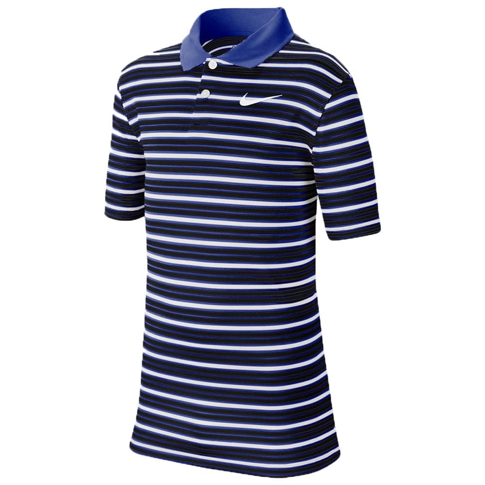 Nike Dri-FIT Victory Striped Junior/Boys Polo Shirt - Game Royal/Black