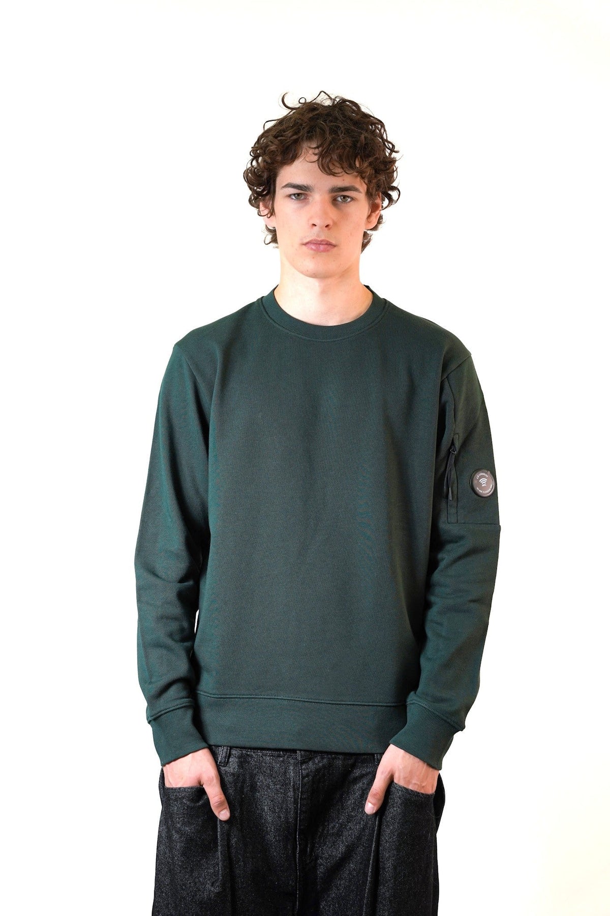 [C.P. Company] Diagonal Raised Fleece Crewneck Sweatshirt