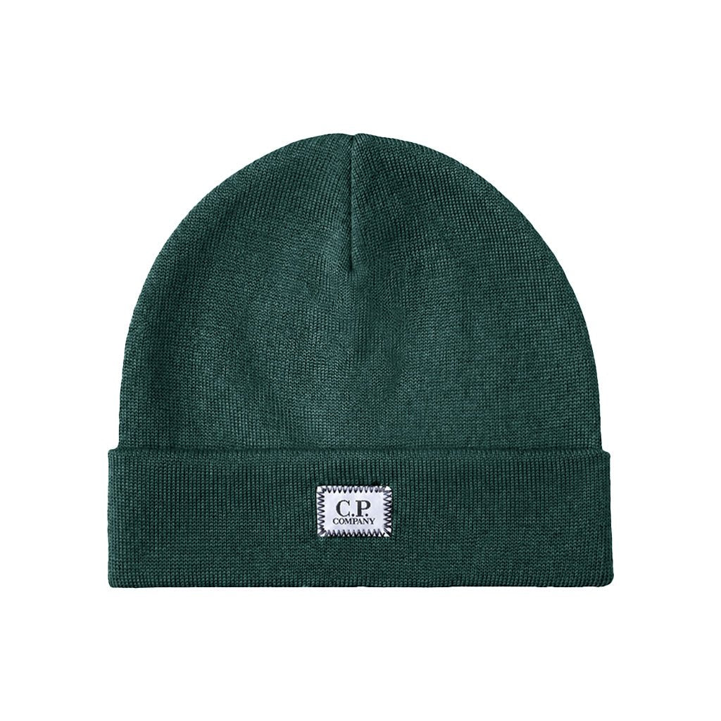 [C.P. Company] Extrafine Merino Wool Logo Label Beanie