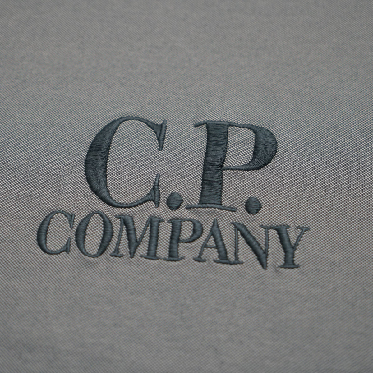 [C.P. Company] Tacting Piquet Embroidery T-shirt in Smoked Pearl- Grey