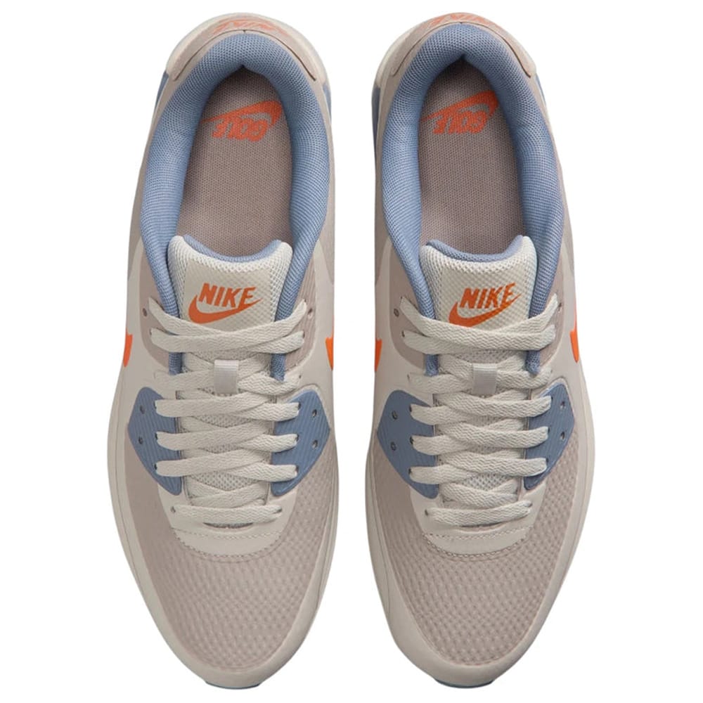 Nike Air Max 90 G Waterproof Spikeless Shoes - Moon Particle/Safety Orange/Light Bone