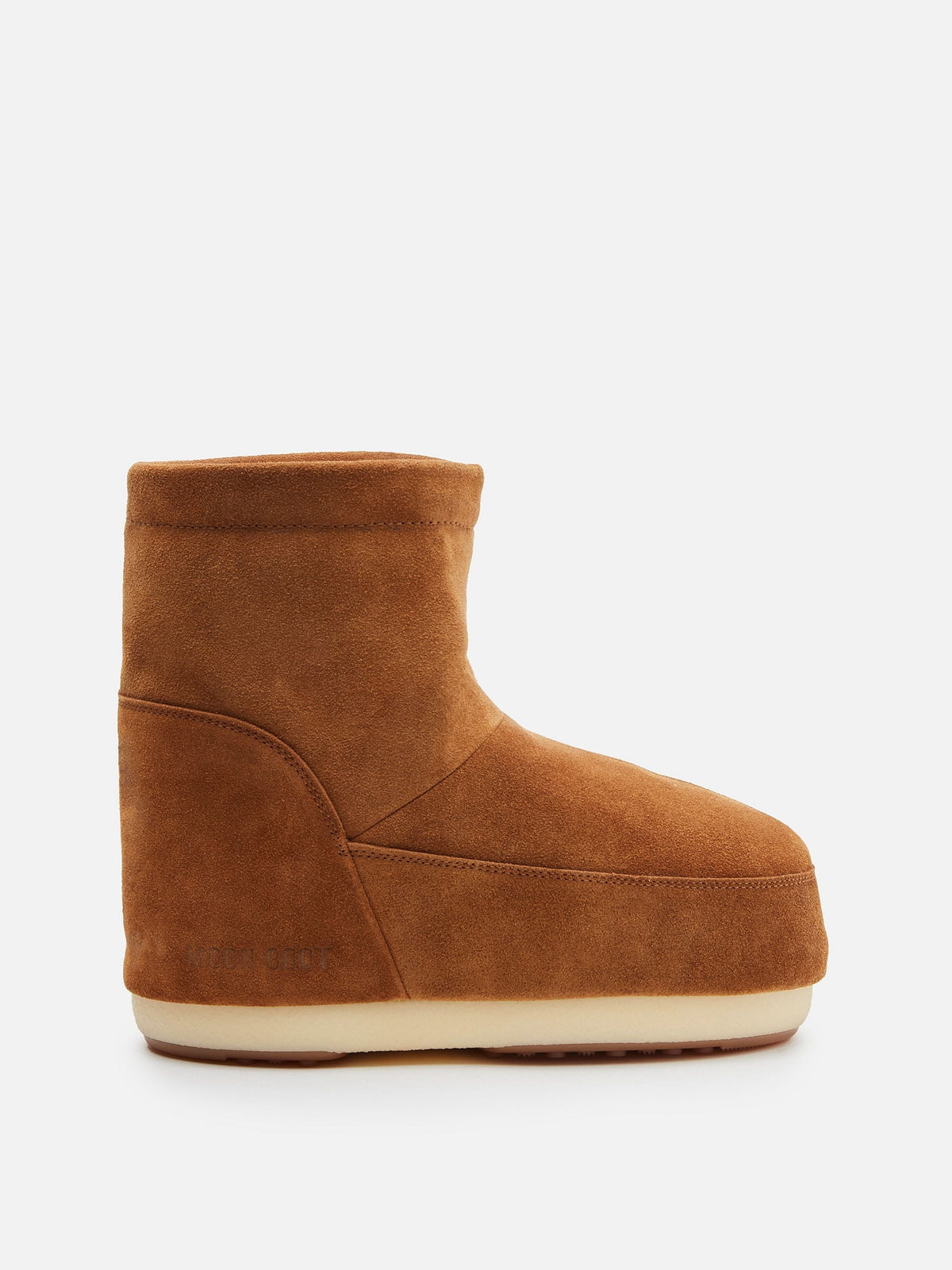 No Lace Tan Suede Boots Cognac