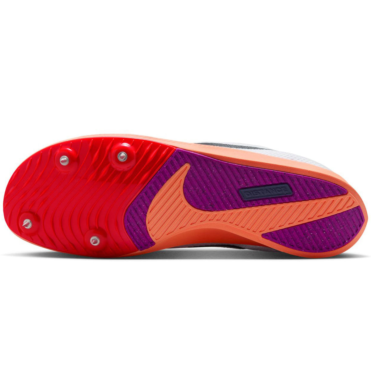 Zoom Rival Distance Running Spikes White / Bright Crimson / Hyper Turquoise / Obsidian