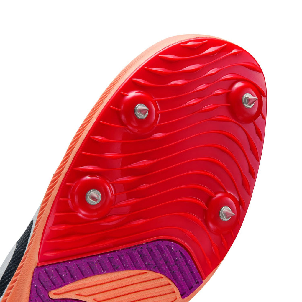 Zoom Rival Distance Running Spikes White / Bright Crimson / Hyper Turquoise / Obsidian