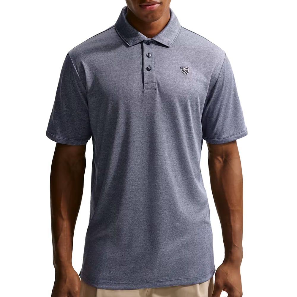 Nike Par 5 Dri-Fit Heather Polo Shirt - College Navy/College Navy