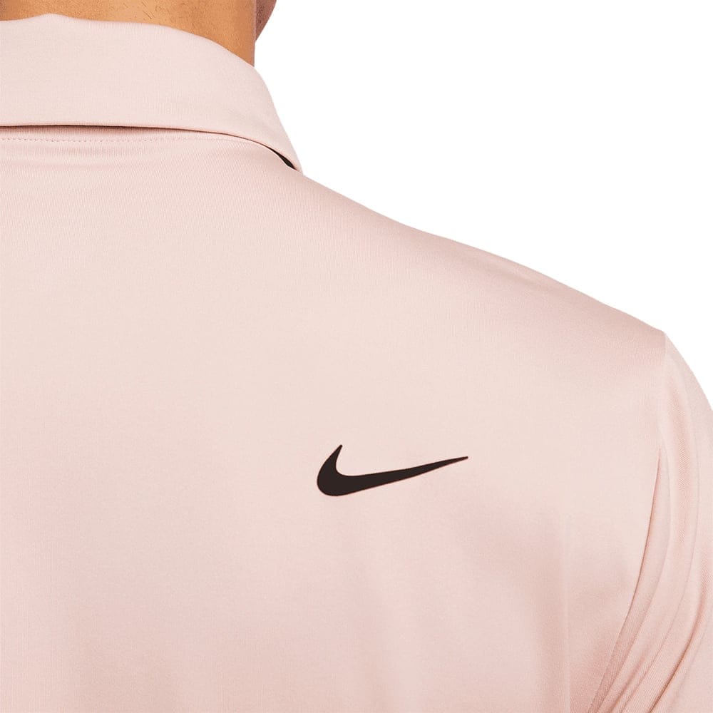 Nike Dri-FIT Tour Solid Polo Shirt - Pink Oxford/Black