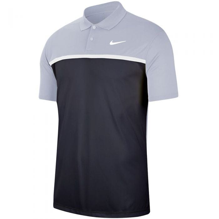 Nike Dri-Fit Victory Colour Block Polo Shirt - Grey/Obsidian/White