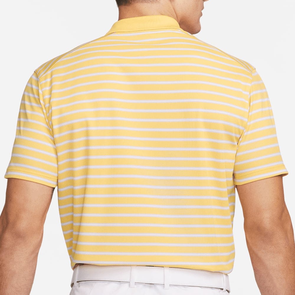 Nike Dri-FIT Victory Striped Polo Shirt - Topaz Gold/White