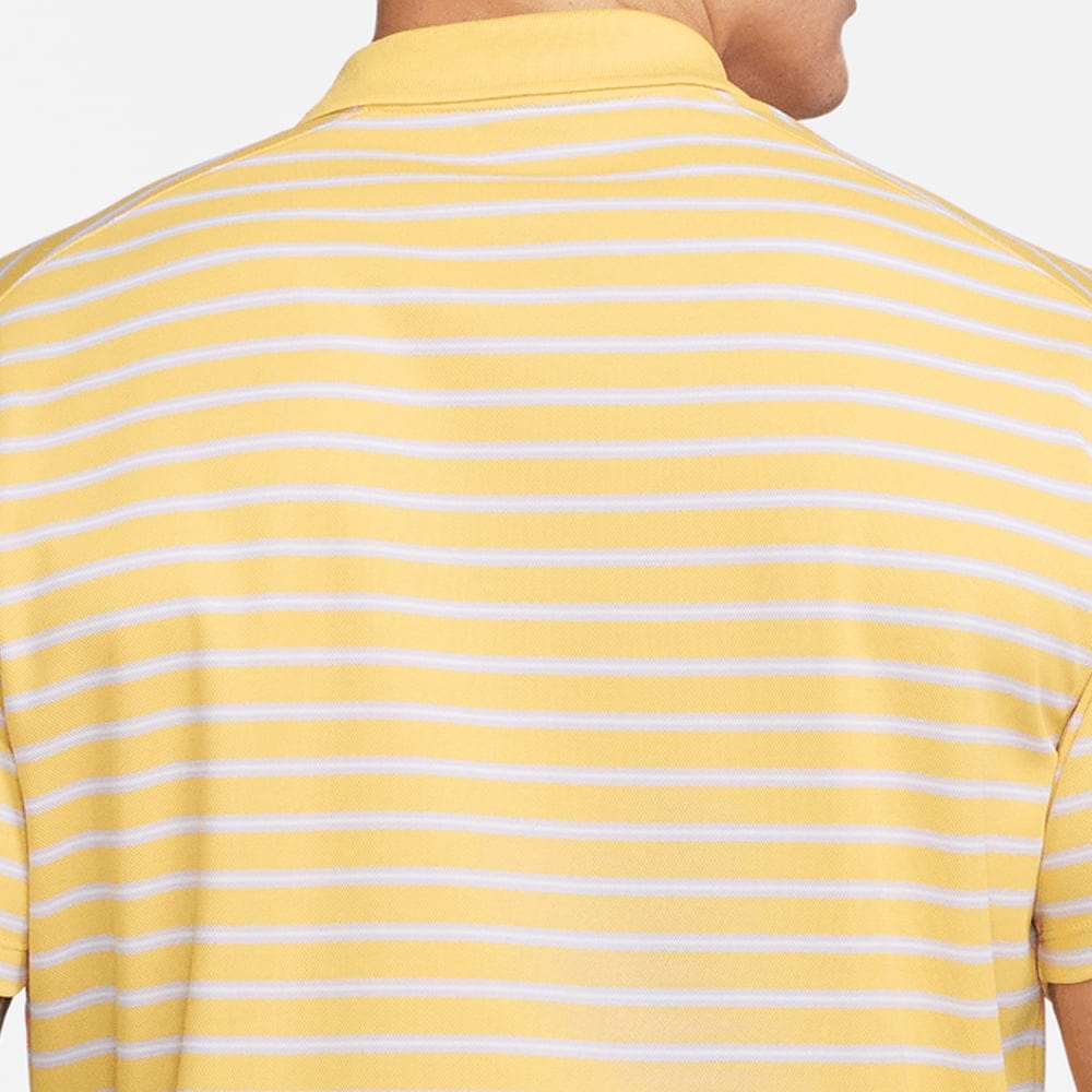 Nike Dri-FIT Victory Striped Polo Shirt - Topaz Gold/White