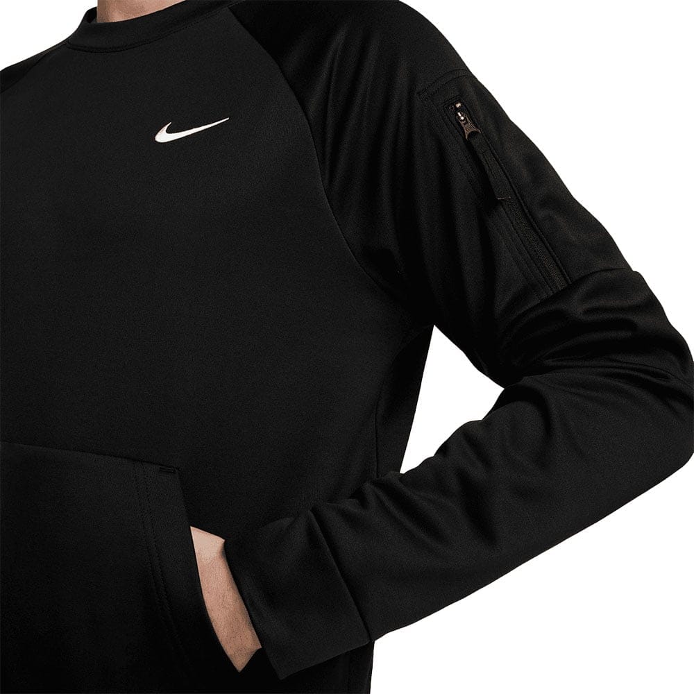 Nike Therma-FIT Crewneck Sweater - Black/White
