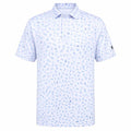 Nike Dri-Fit Par 5 Shoe Print Polo Shirt - White/Work Blue