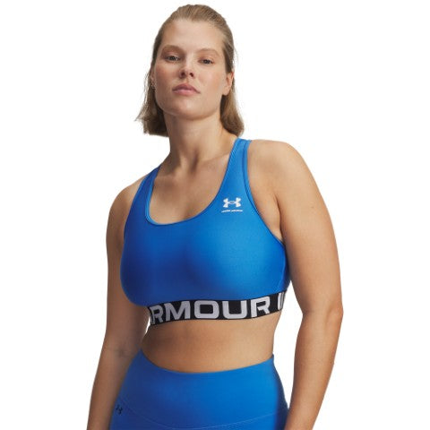 UA HeatGear Mid Branded Sports Bra