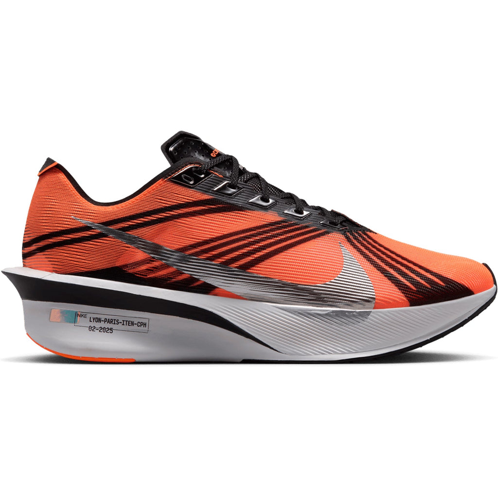 x DISTANCE Men's Vaporfly 4 Running Shoes Total Orange / Black / White / Metallic Silver