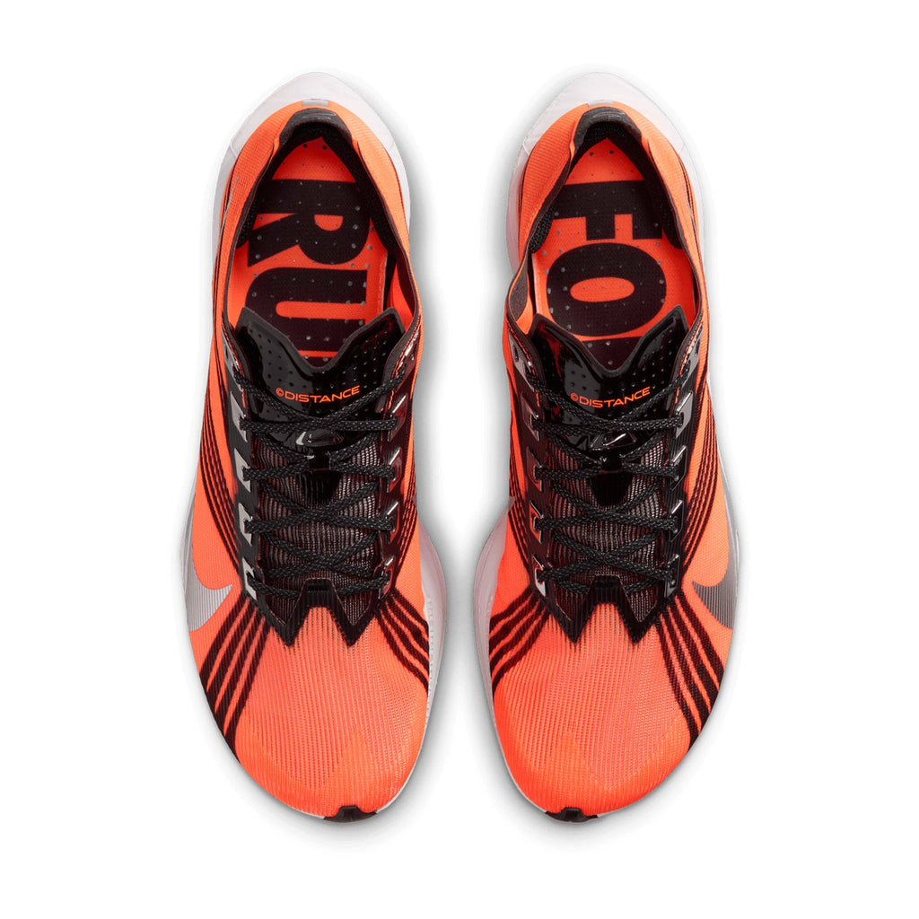 x DISTANCE Men's Vaporfly 4 Running Shoes Total Orange / Black / White / Metallic Silver